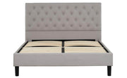 Pending - Primo International Bed Ellie Upholstered Grey Platform Bed - Available in 2 Colours