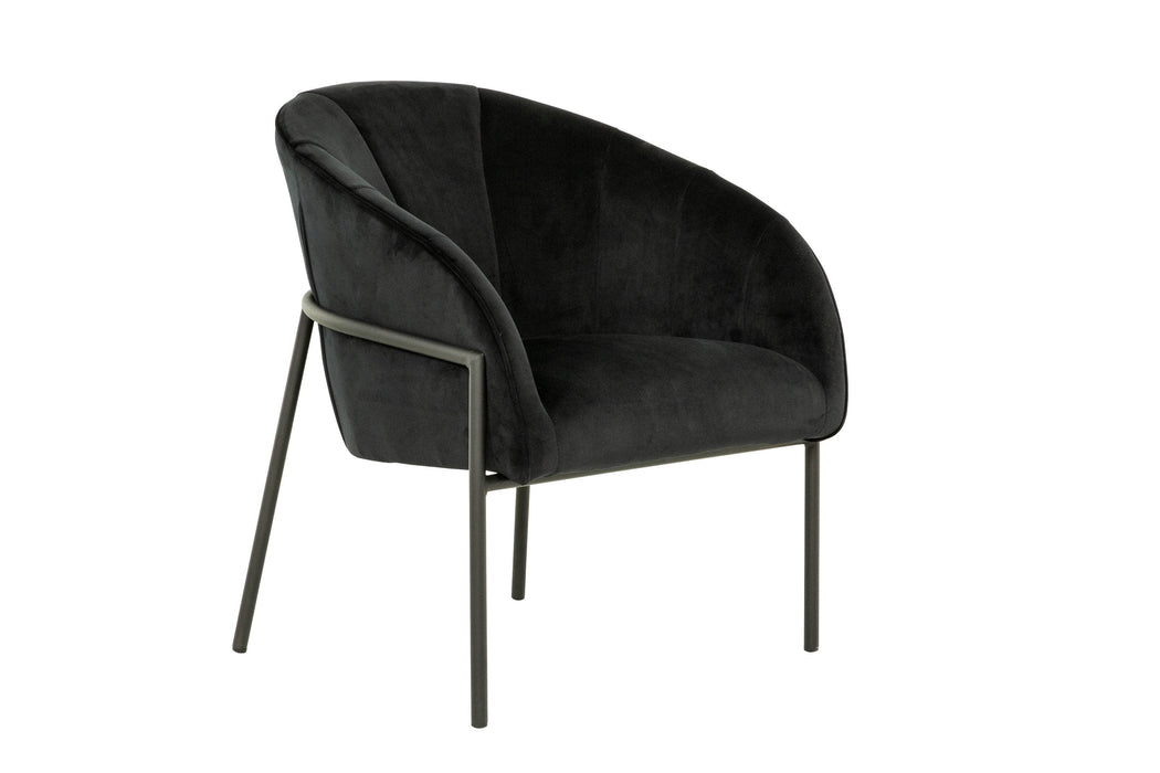 Pending - Primo International Chair Black Ollie Velvet Barrel Accent Chair - Available in 2 Colours