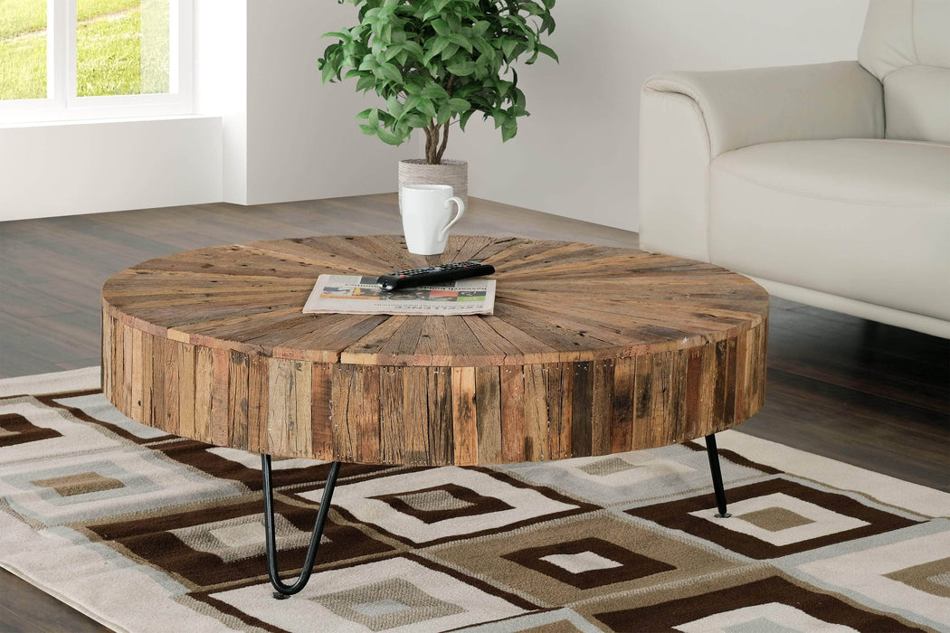 Pending - Primo International Coffee Table Sawyer Rustic Wood Coffee Table In Brown