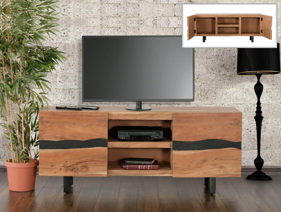 Pending - Primo International Console Table Heir 63” Acacia Wood Media Console Table With Storage In Brown