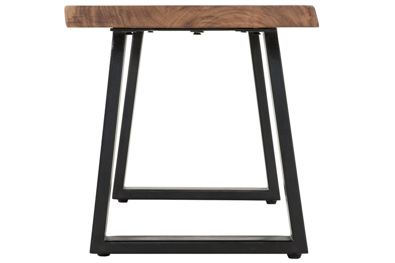 Pending - Primo International Dining Bench Kiel Wood Dining Bench In Brown/Black