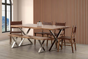 Pending - Primo International Dining Bench Loomie Wood Dining Bench In Brown