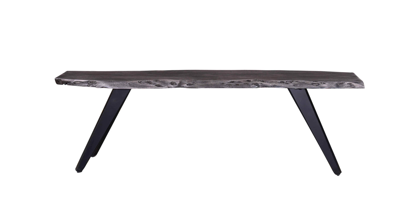Pending - Primo International Dining Bench Wexford Wood Dining Bench, Grey Wood In Grey/Black