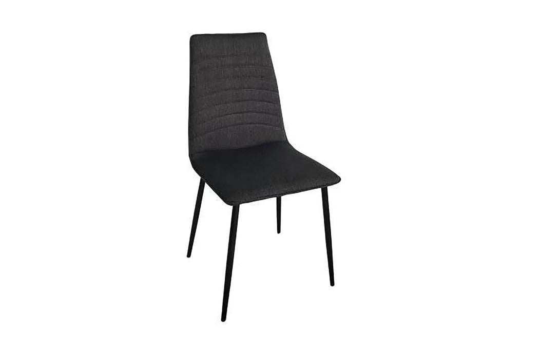 Pending - Primo International Dining Chair Harlin Grey Fabric Dining Chair With Wood Legs In Black/Grey