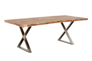 Pending - Primo International Dining Table Loomie 82" Wood And Metal Dining Table In Brown