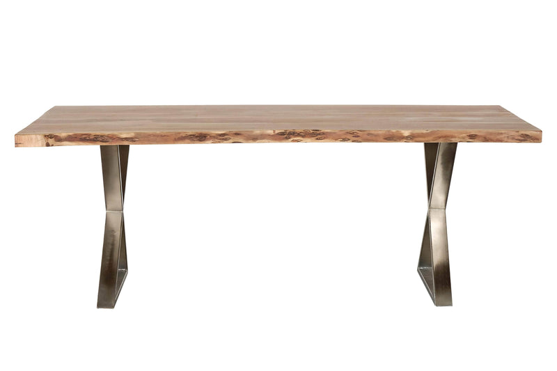 Pending - Primo International Dining Table Loomie 82" Wood And Metal Dining Table In Brown