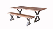 Pending - Primo International Dining Table Loomie 82" Wood And Metal Dining Table In Brown