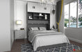 Pending - Review Hyde Light Grey and Dark Grey Murphy Cabinet Bed with Gel Memory Foam Mattress - Available in 4 Sizes
