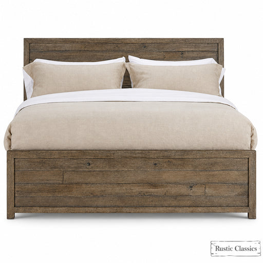 Rustic Classics Whistler Reclaimed Wood Platform Bed in Grey, image 2