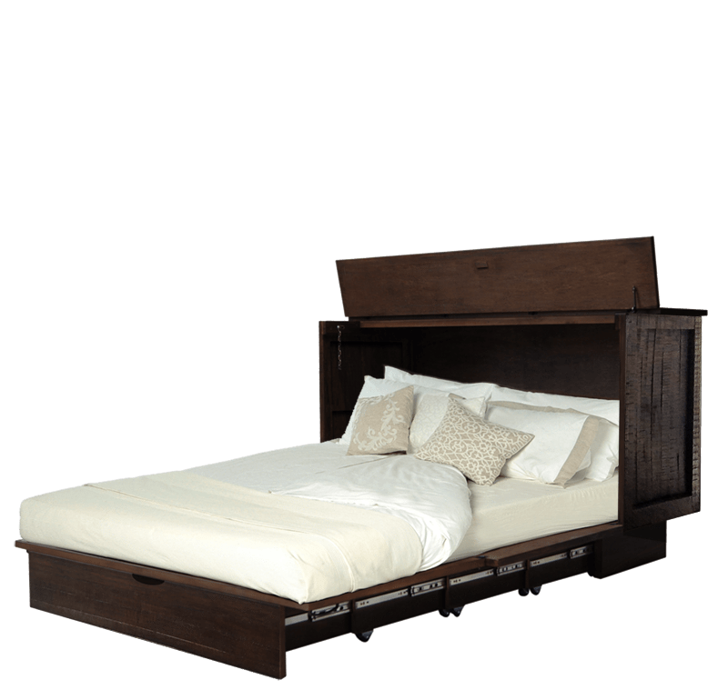Sleep Chest Bridger Queen Size Murphy Bed in Auburn — Wholesale
