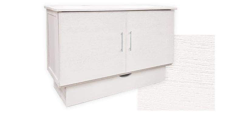 Madrid Murphy Cabinet Bed in Brushed White - Available in 2 Sizes