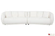 Pending - True Contemporary Archibald Curved Kidney Shaped Sectional Sofa in Wolly Ivory