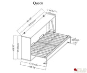 Pending - True Contemporary Heidi Grey Horizontal Murphy Wall Pull Down Bed - Available in 3 Sizes