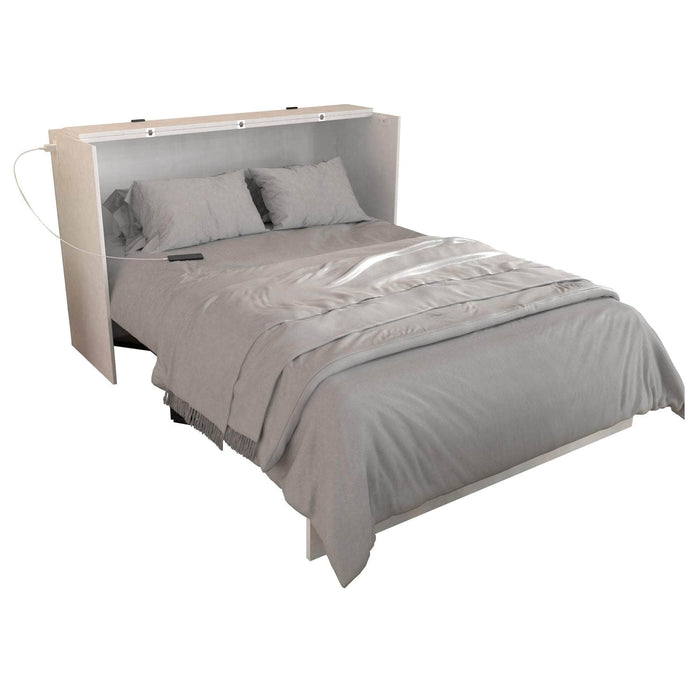 Pending - True Contemporary Twin / No Testing Bookcase - Hyde White Murphy Cabinet Bed with Gel Memory Foam Mattress - Available in 4 Sizes