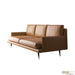 Pending - Urban Cali Marin 86.61" Faux Leather Round Arm Sofa in Brown