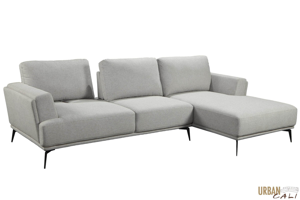 Pending - Urban Cali Newport Adjustable Deep Seating Sectional Sofa in Nela Light Grey