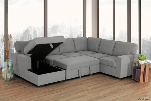 Pending - Urban Cali Sectional Sofa Left Facing Chaise Santa Cruz Large Sleeper Sectional Sofa Bed with Storage Chaise