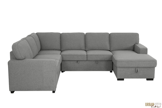Pending - Urban Cali Sectional Sofa Santa Cruz Large Sleeper Sectional Sofa Bed with Storage Chaise