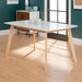 Pending - Walker Edison 60" Mid Century Modern Wood Dining Table - White/Natural