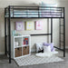 Pending - Walker Edison Bed Black Premium Metal Twin Loft Bed - Available in 3 Colours