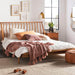 Pending - Walker Edison Bed Caramel Modern Wood Queen Spindle Bed - Available in 3 Colours