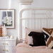 Pending - Walker Edison Bed Metal Pipe Queen Size Bed - Antique White