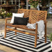 Pending - Walker Edison Bench 48" Patio Wood Loveseat Bench - Available in 2 Colours