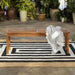 Pending - Walker Edison Bench Brown 53" Modern Patio Dining Bench - Available in 2 Colours