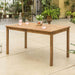 Pending - Walker Edison Brown 60" Simple Outdoor Patio Dining Table - Available in 2 Colours