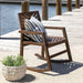 Pending - Walker Edison Chair Dark Brown Outdoor Chevron Rocking Chair - Available in 3 Colours