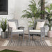 Pending - Walker Edison Chair Grey Wash Acacia Wood Outdoor Patio Chairs with Cushions, Set of 2 - Available in 3 Colours