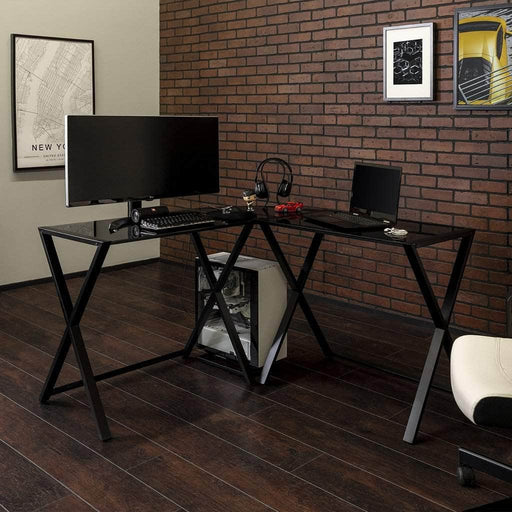 Pending - Walker Edison Desk 51" Modern Corner Computer Desk - Black