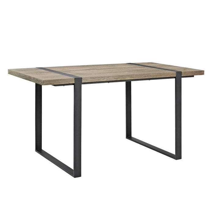 Pending - Walker Edison Driftwood Urban Blend 60" Industrial Metal Leg Wood Dining Table - Available in 2 Colours
