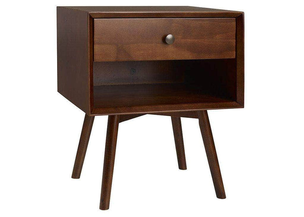 Pending - Walker Edison Nightstand Mid Century 1 Drawer Solid Wood Nightstand - Available in 2 Colours