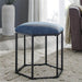 Walker Edison Ottoman Blue 20" Upholstered Hexagon Ottoman - Available in 2 Colours