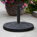 Pending - Walker Edison Round Table Black Weave Round Outdoor Patio Umbrella Base - Available in 2 Colours