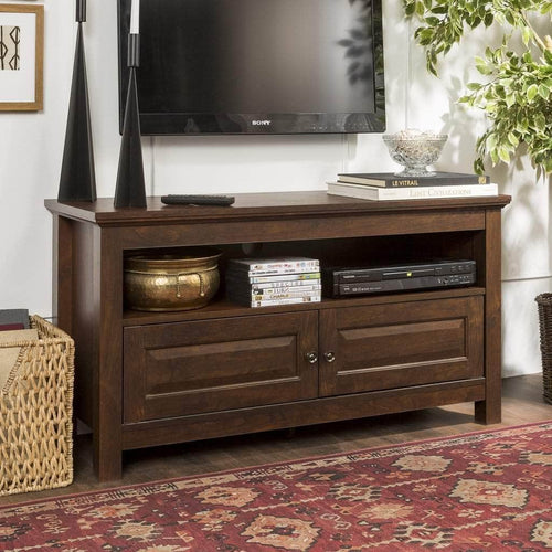 Pending - Walker Edison TV Stand 44" Traditional Wood TV Stand - Brown