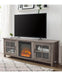 Pending - Walker Edison TV Stand 70" Farmhouse Fireplace Wood TV Stand - Grey Wash
