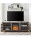 Pending - Walker Edison TV Stand 70" Farmhouse Fireplace Wood TV Stand - Grey Wash