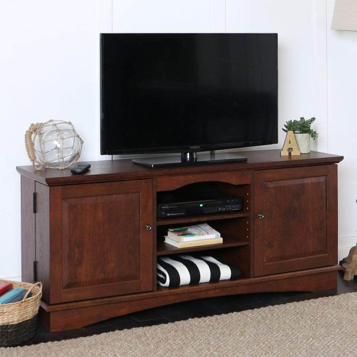 Pending - Walker Edison TV Stand Brown 60" Transitional TV Stand - Available in 2 Colours