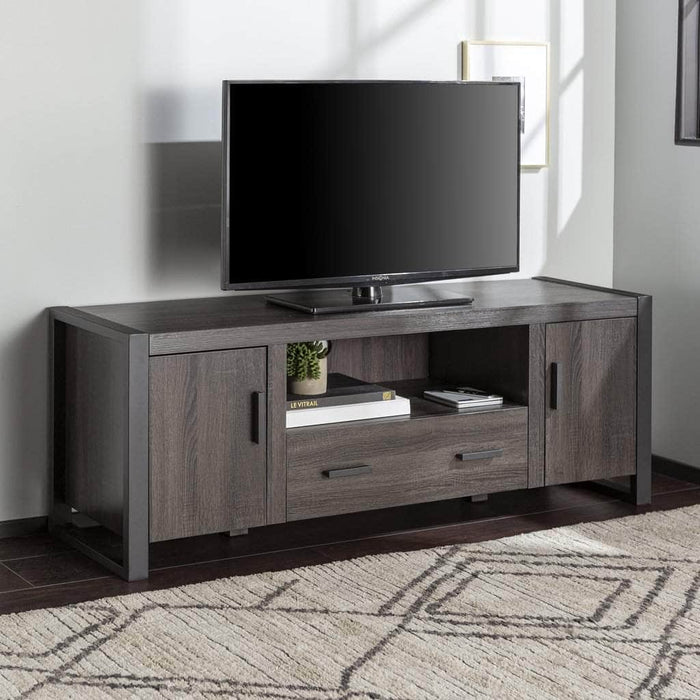 Pending - Walker Edison TV Stand Charcoal 60" Urban Industrial Wood TV Stand - Available in 2 Colours