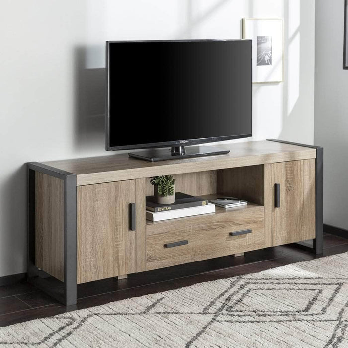 Pending - Walker Edison TV Stand Driftwood 60" Urban Industrial Wood TV Stand - Available in 2 Colours