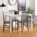 Pending - Walker Edison White/Grey 5-Piece Modern Dining Set - Available in 3 Colours