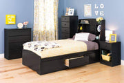 Prepac Astrid Bedroom Collection Black Astrid Twin Headboard - Multiple Options Available