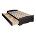 Prepac Bed Espresso Twin XL Mate’s Platform Storage Bed with Three Drawers - Multiple Options Available
