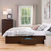Prepac Bed Full / Espresso Mate’s Platform Storage Bed with 6 Drawers - Multiple Options Available