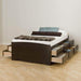 Prepac Bed Queen / Espresso Tall Captain’s Queen Platform Storage Bed with 12 Drawers - Multiple Options Available