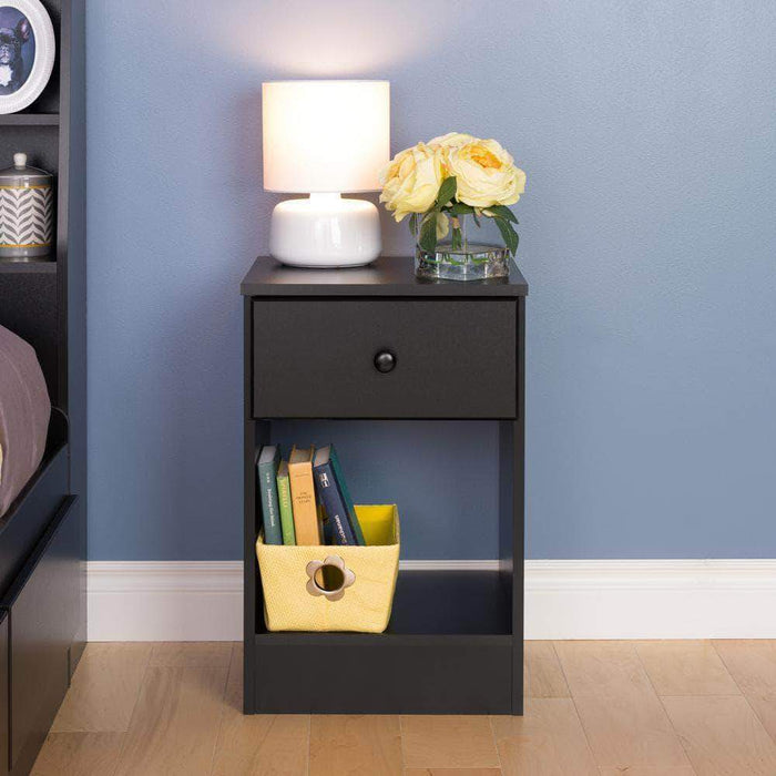Prepac Black Astrid Tall 1-Drawer Nightstand - Multiple Options Available