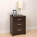 Prepac Coal Harbor Bedroom Espresso Coal Harbor 3 Drawer Tall Nightstand - Multiple Options Available