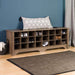 Prepac Drifted Grey 24 pair Shoe Storage Cubby Bench - Multiple Options Available